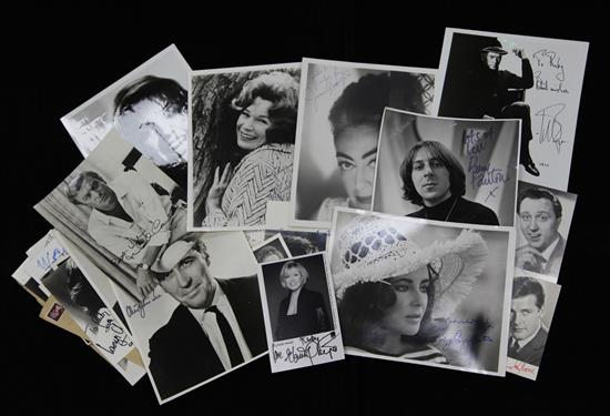 Collection of various signed photographs and autographs,